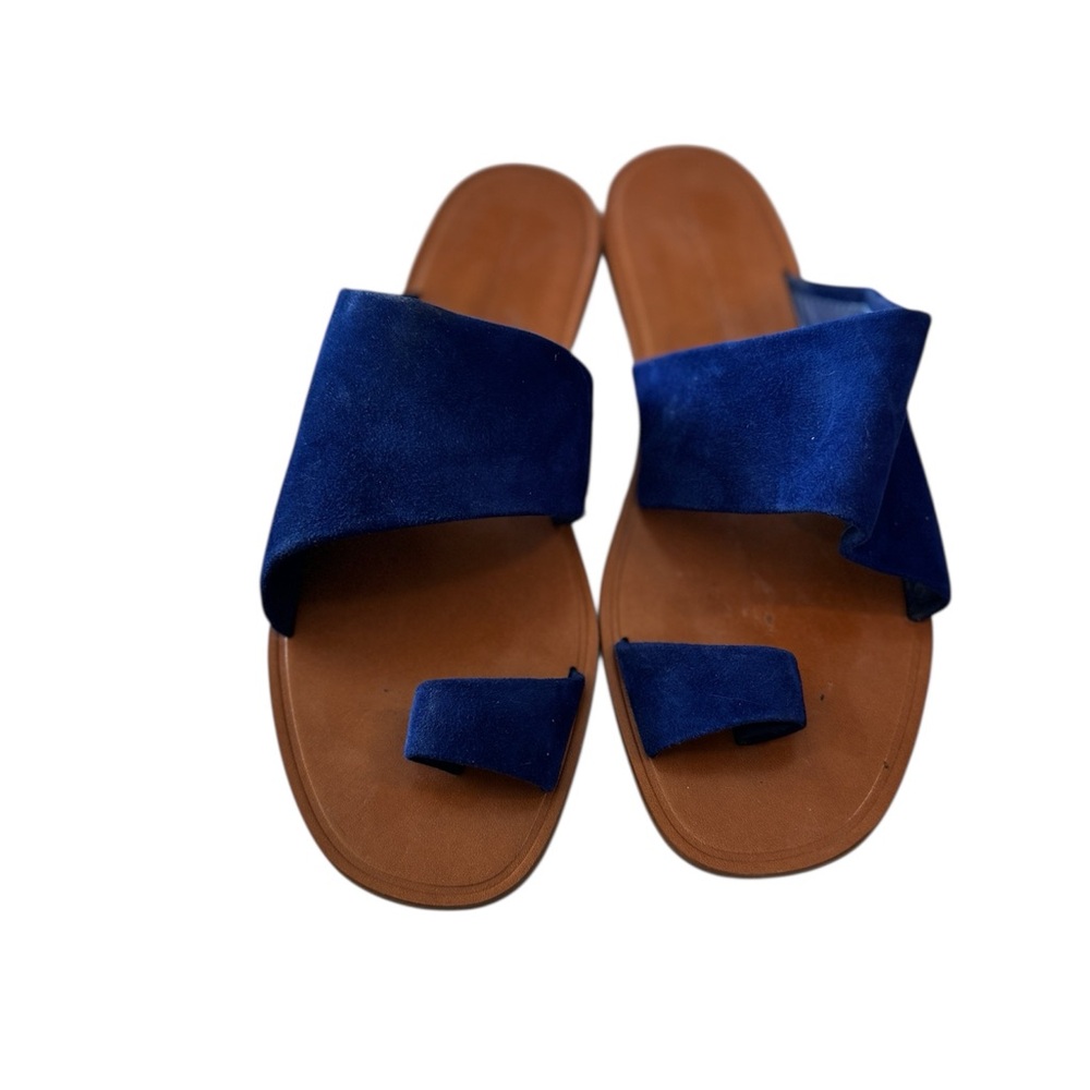 Diane Von Furstenberg Blue Suede Leather Sandals
